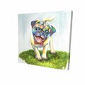 Fondo 32 x 32 in. Colorful Smiling Pug-Print on Canvas FO2789524
